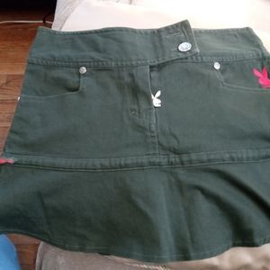 Playboy size 5 green skirt